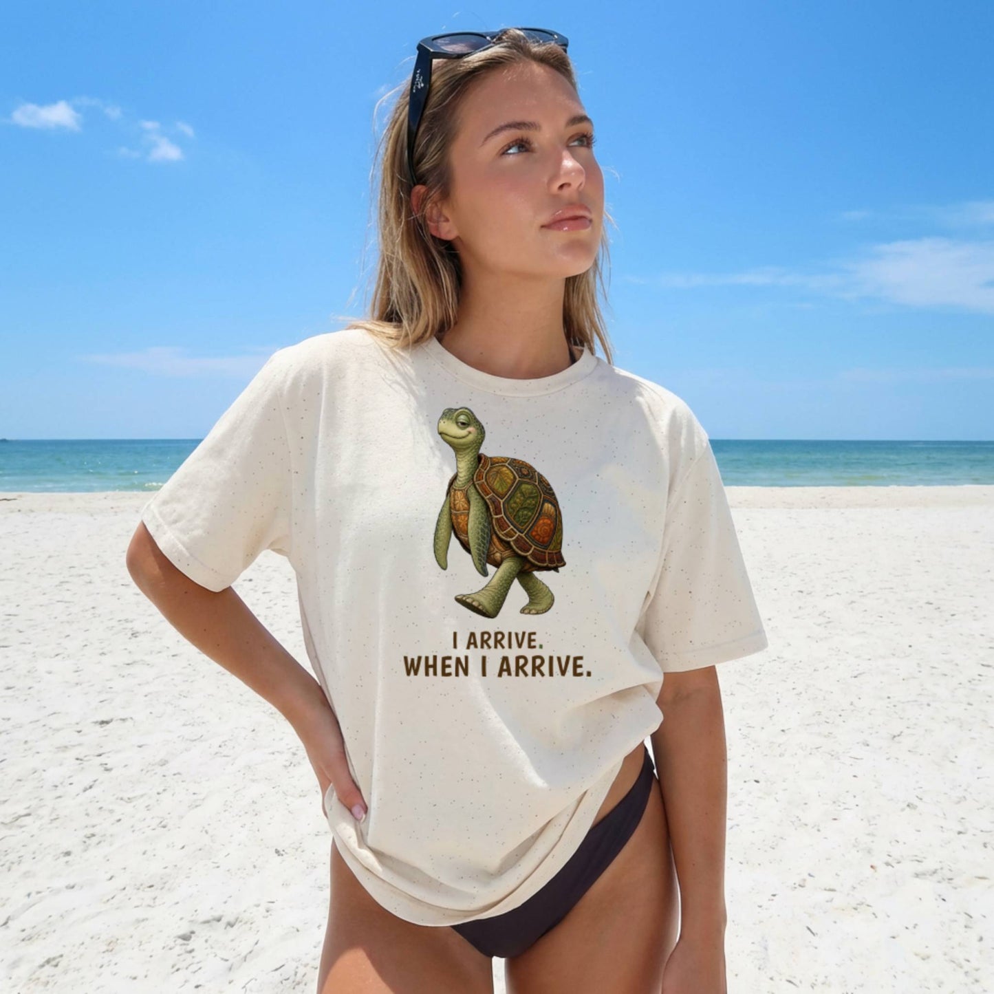 I Arrive When I Arrive — Sea Turtle Tee