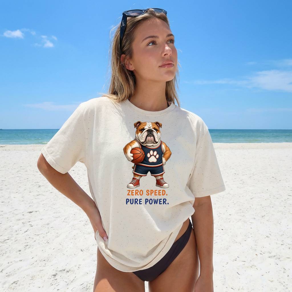 Zero Speed. Pure Power. — Basketball Bulldog Tee