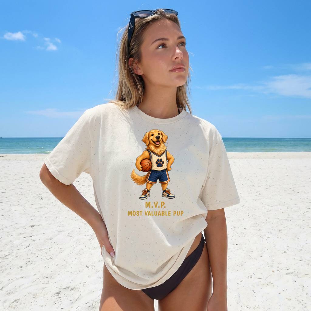 M.V.P. Most Valuable Pup — Basketball Golden Retriever Tee
