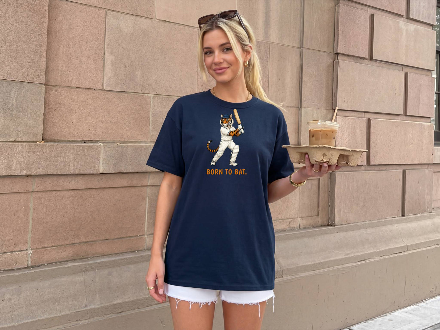 Born to Bat — Cricket Bengal Tiger Tee