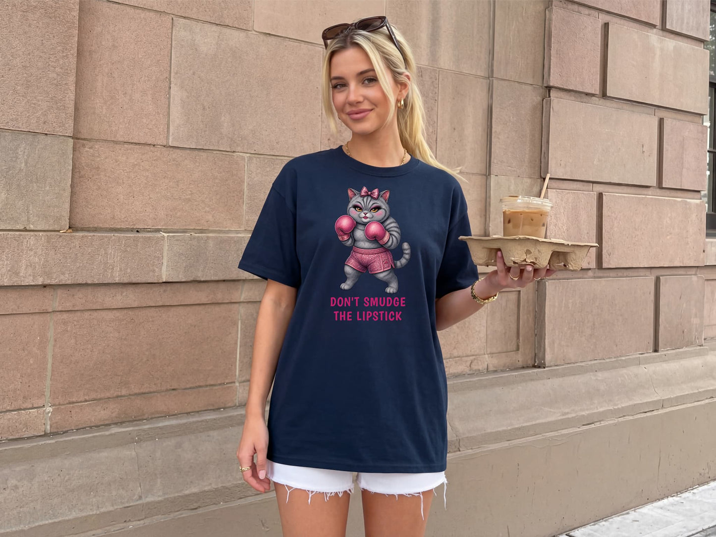 Don't Smudge the Lipstick — Boxing Cat Tee