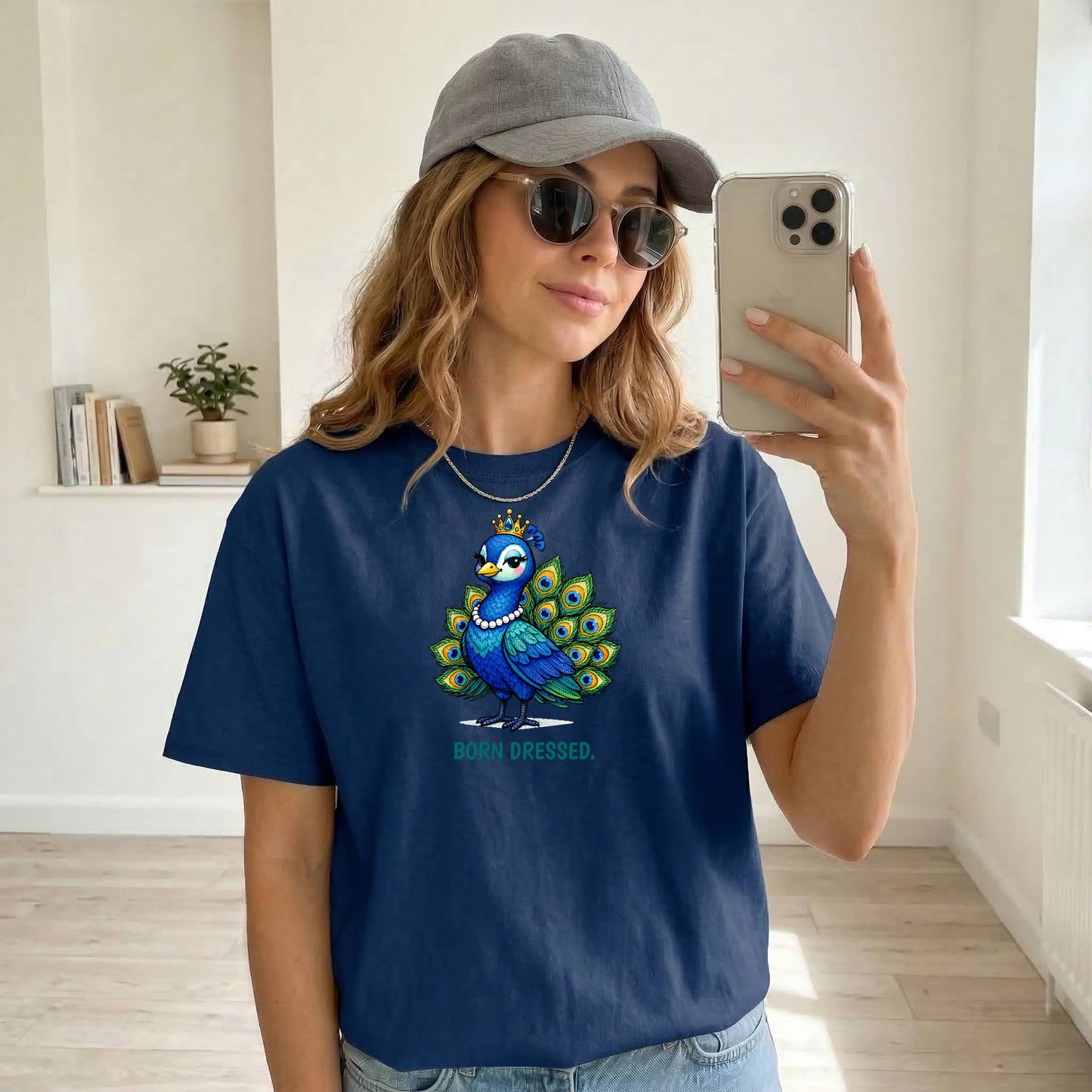 Fashion Peacock T-Shirt | Glam Animal Tee | Wild & Kind Couture Creatures