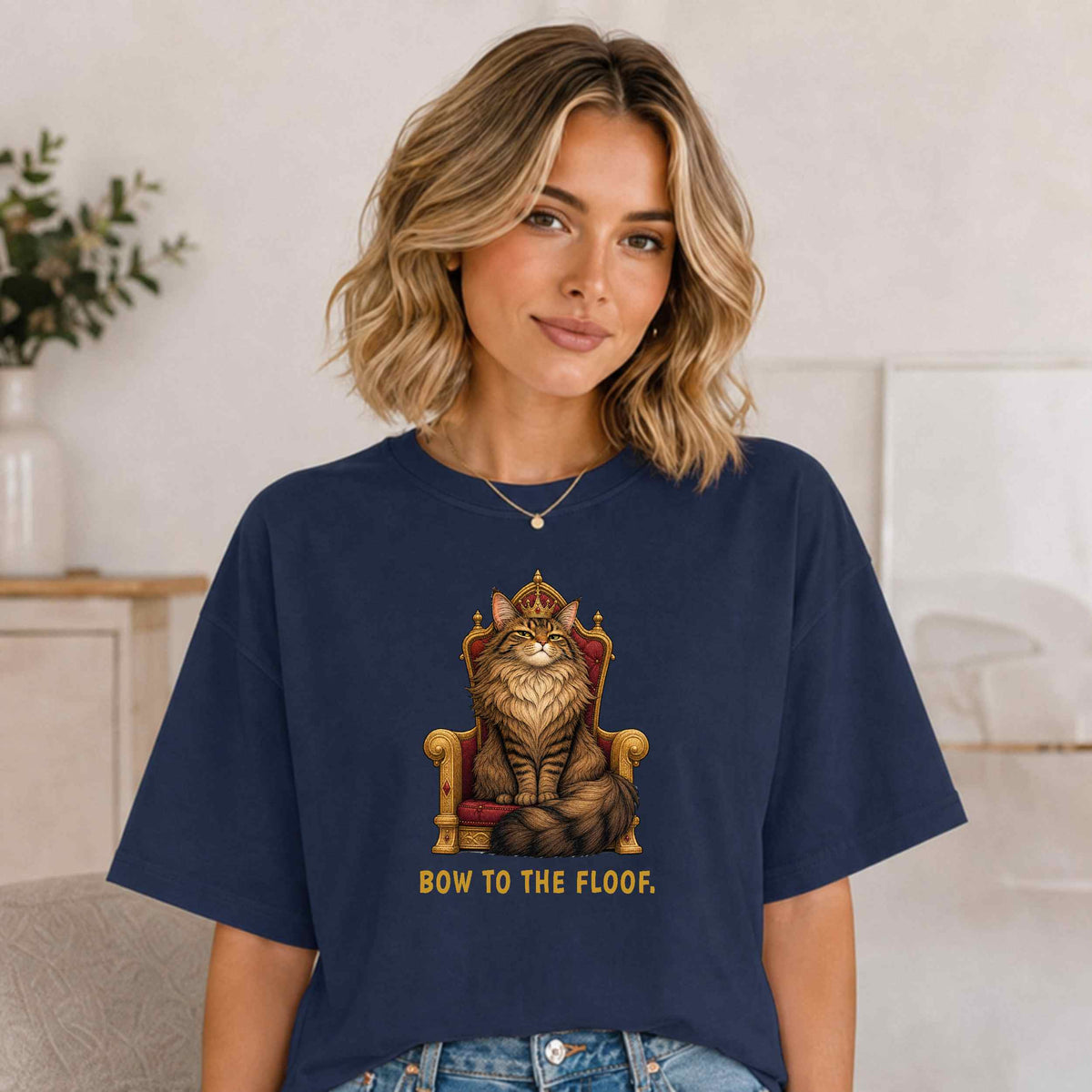 Bow to the Floof — Longhaired Cat Tee