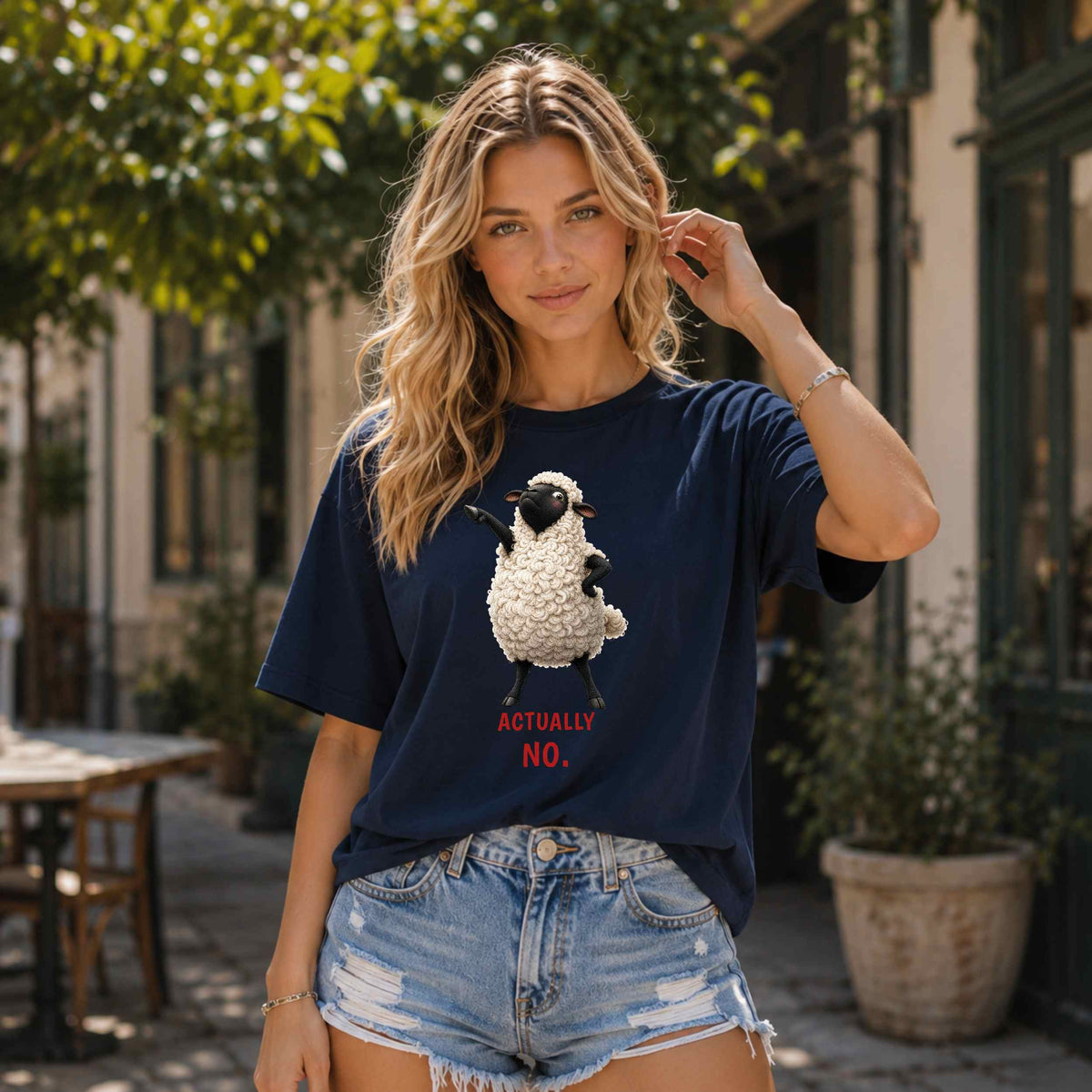 Sheep 'Actually No.' T-Shirt