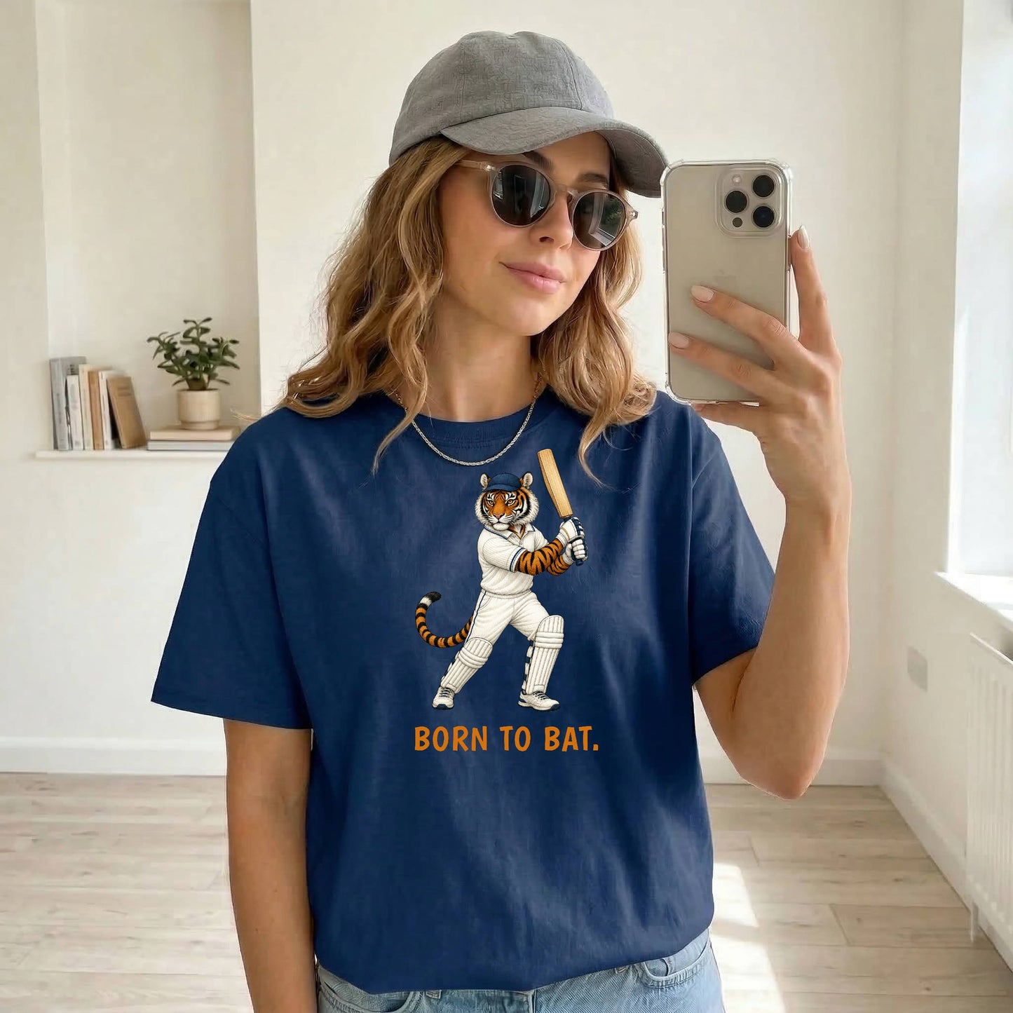 Born to Bat — Cricket Bengal Tiger Tee
