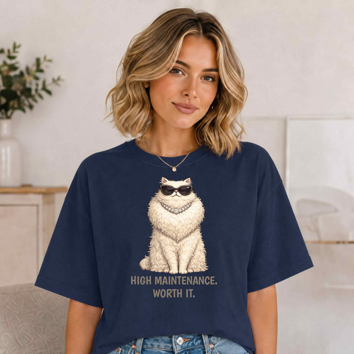 Persian Cat T-Shirt | Fashion Cat Tee | Wild & Kind Couture Creatures