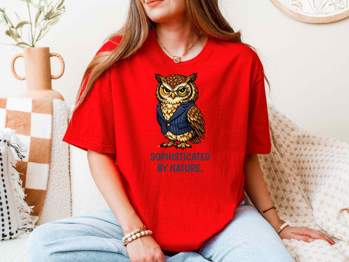 Fashion Owl T-Shirt | Sophisticated Animal Tee | Wild & Kind Couture Creatures