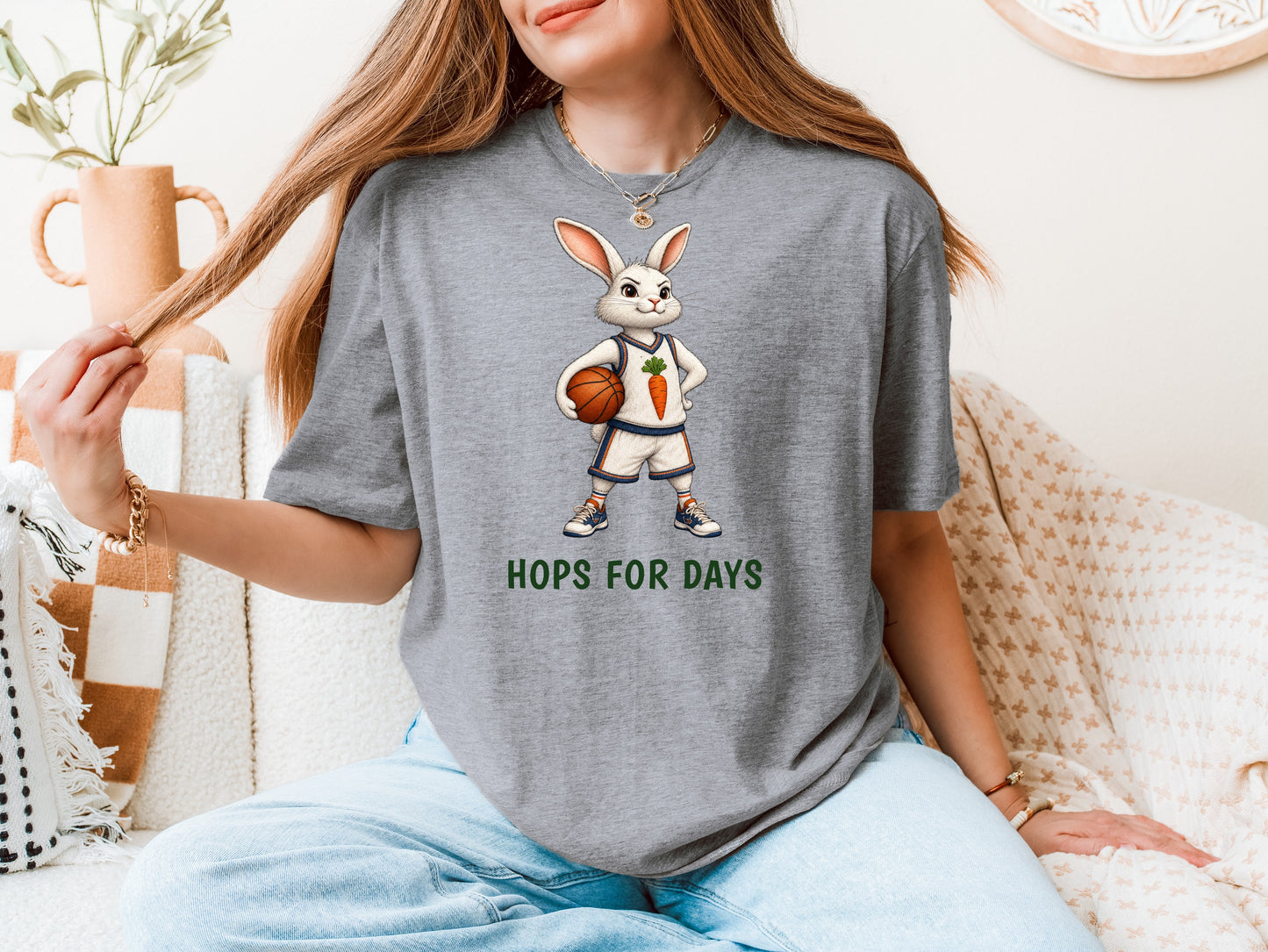 Hops For Days — Basketball Bunny Tee