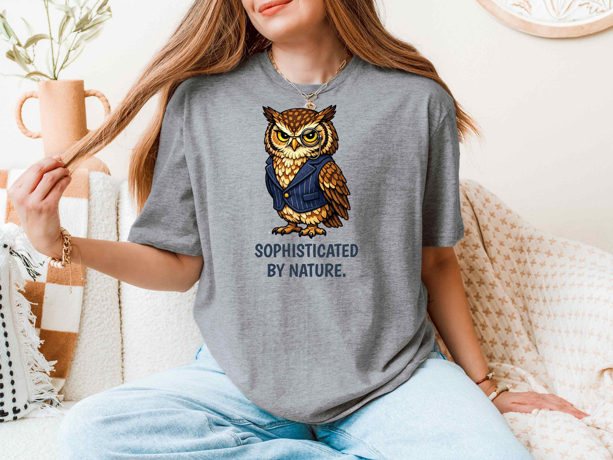 Fashion Owl T-Shirt | Sophisticated Animal Tee | Wild & Kind Couture Creatures