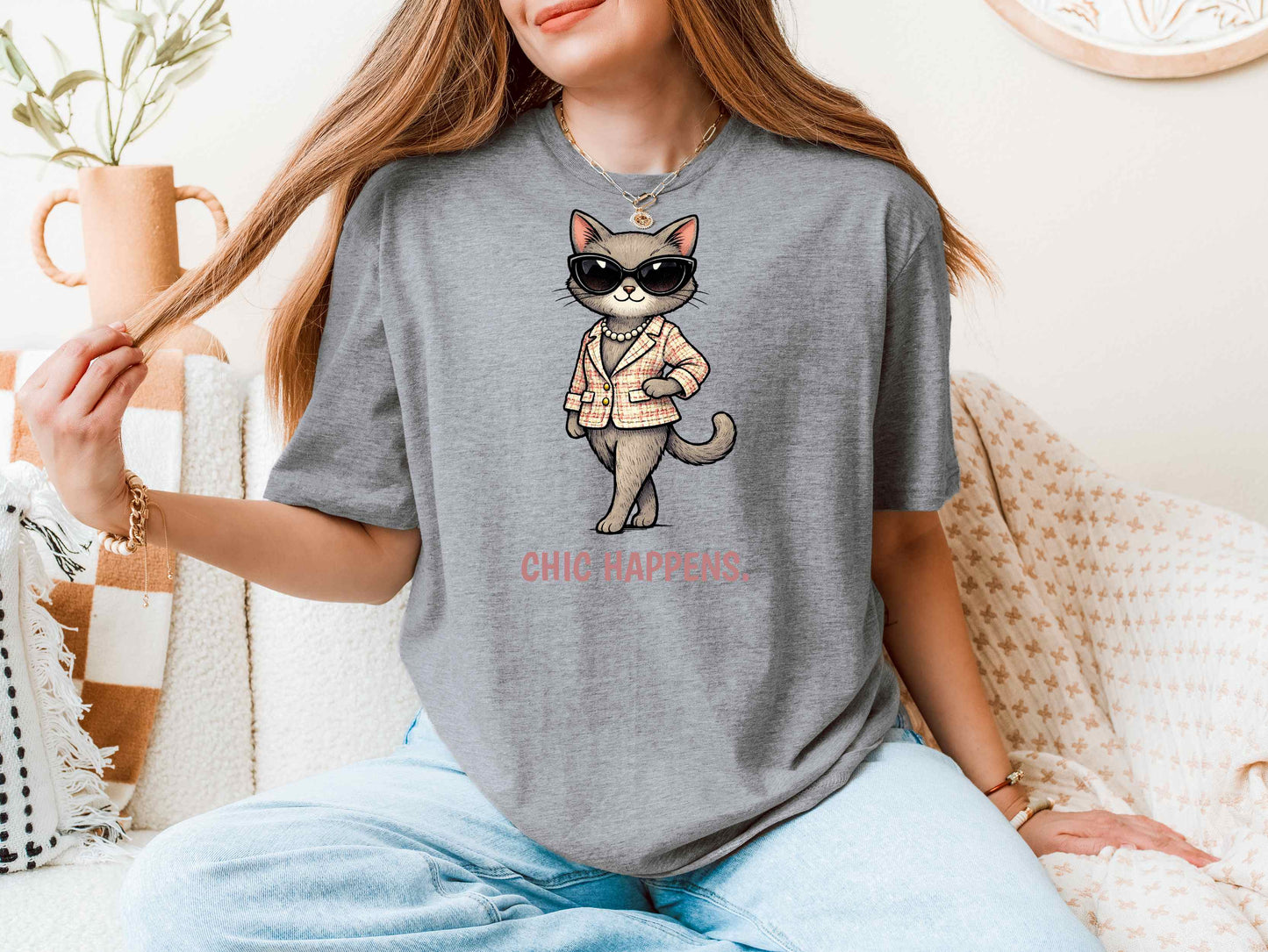 Fashion Cat T-Shirt | Chic Animal Tee | Wild & Kind Couture Creatures
