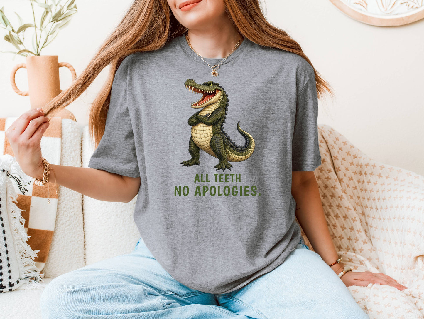 All Teeth. No Apologies. — Outback Originals Crocodile Tee