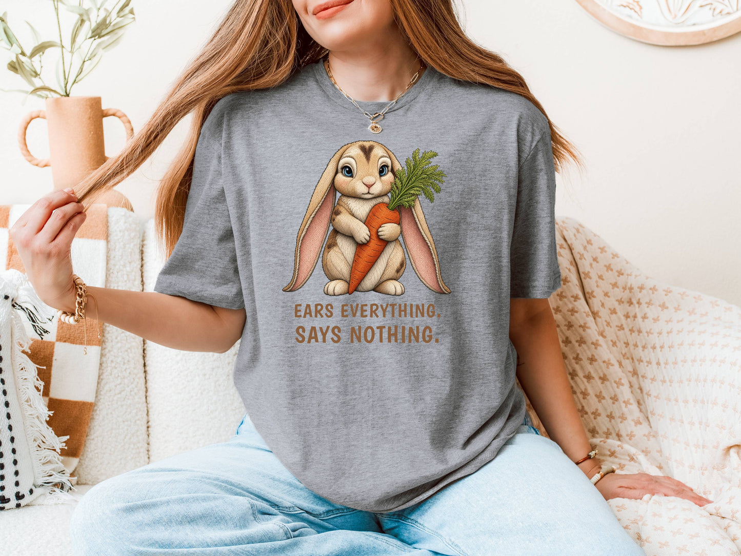 Ears Everything. Says Nothing. — Lop Rabbit Tee
