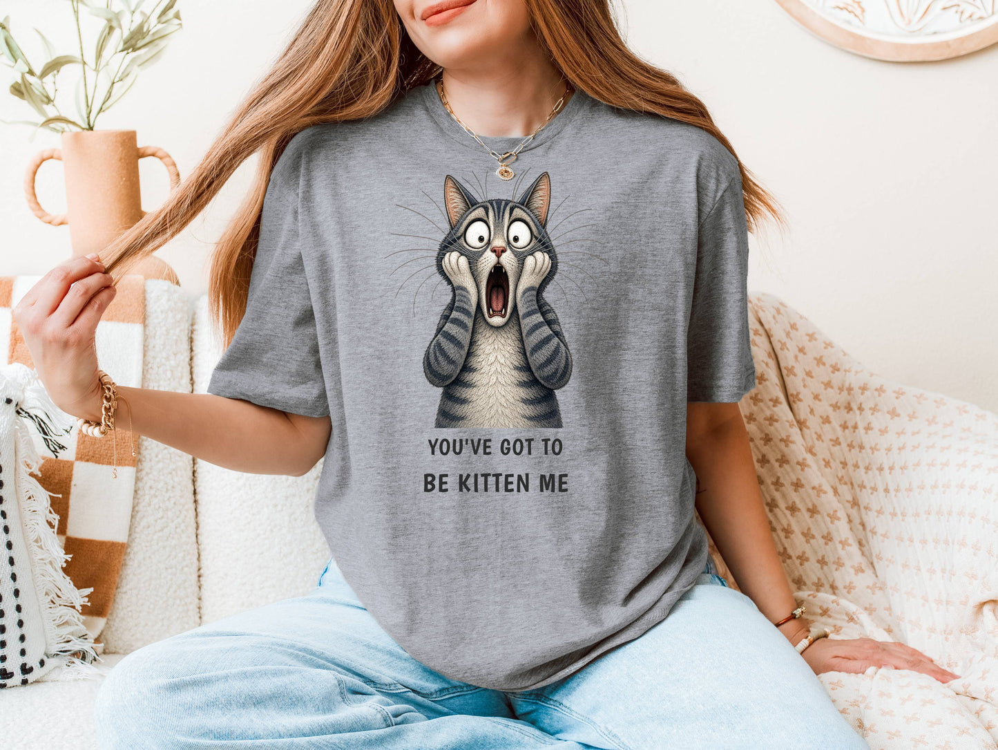 You've Got to Be Kitten Me — Domestic Divas Shocked Cat Tee