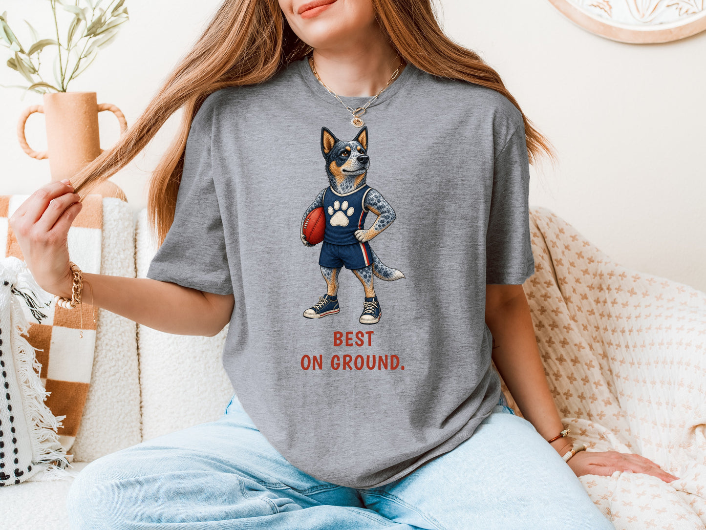 Best On Ground — AFL Blue Heeler Tee