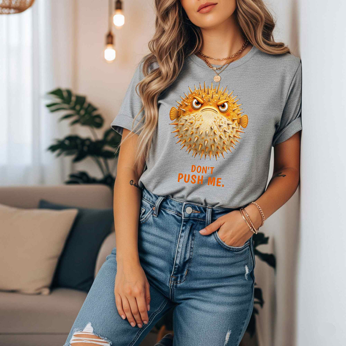 Don't Push Me — Reef Rebels Pufferfish Tee