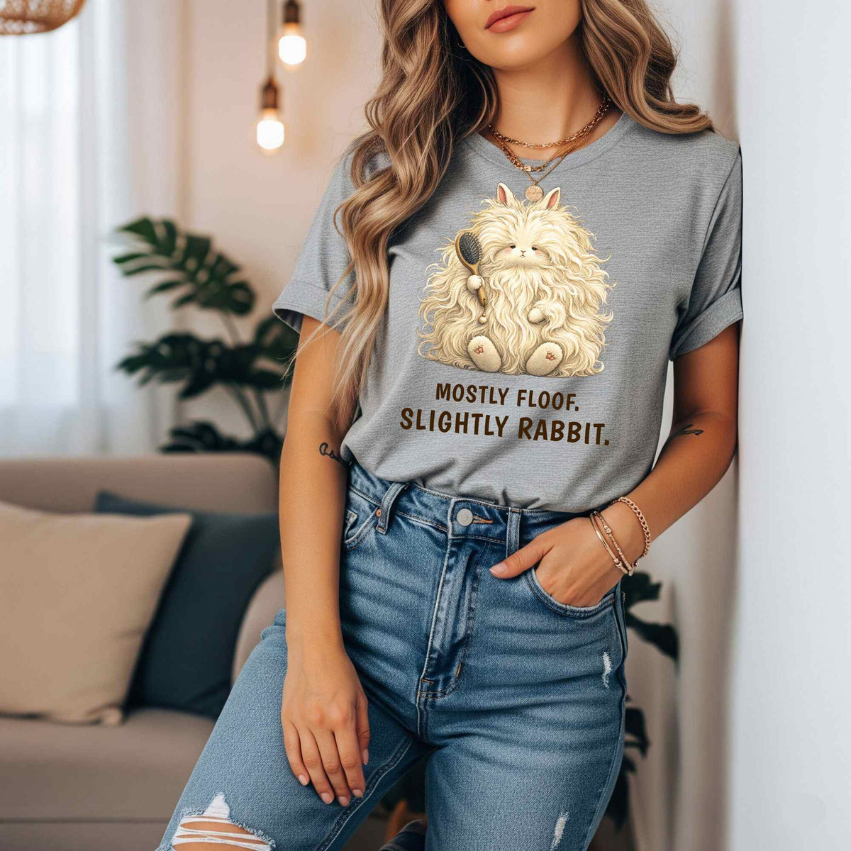 Mostly Floof. Slightly Rabbit. — Angora Rabbit Tee