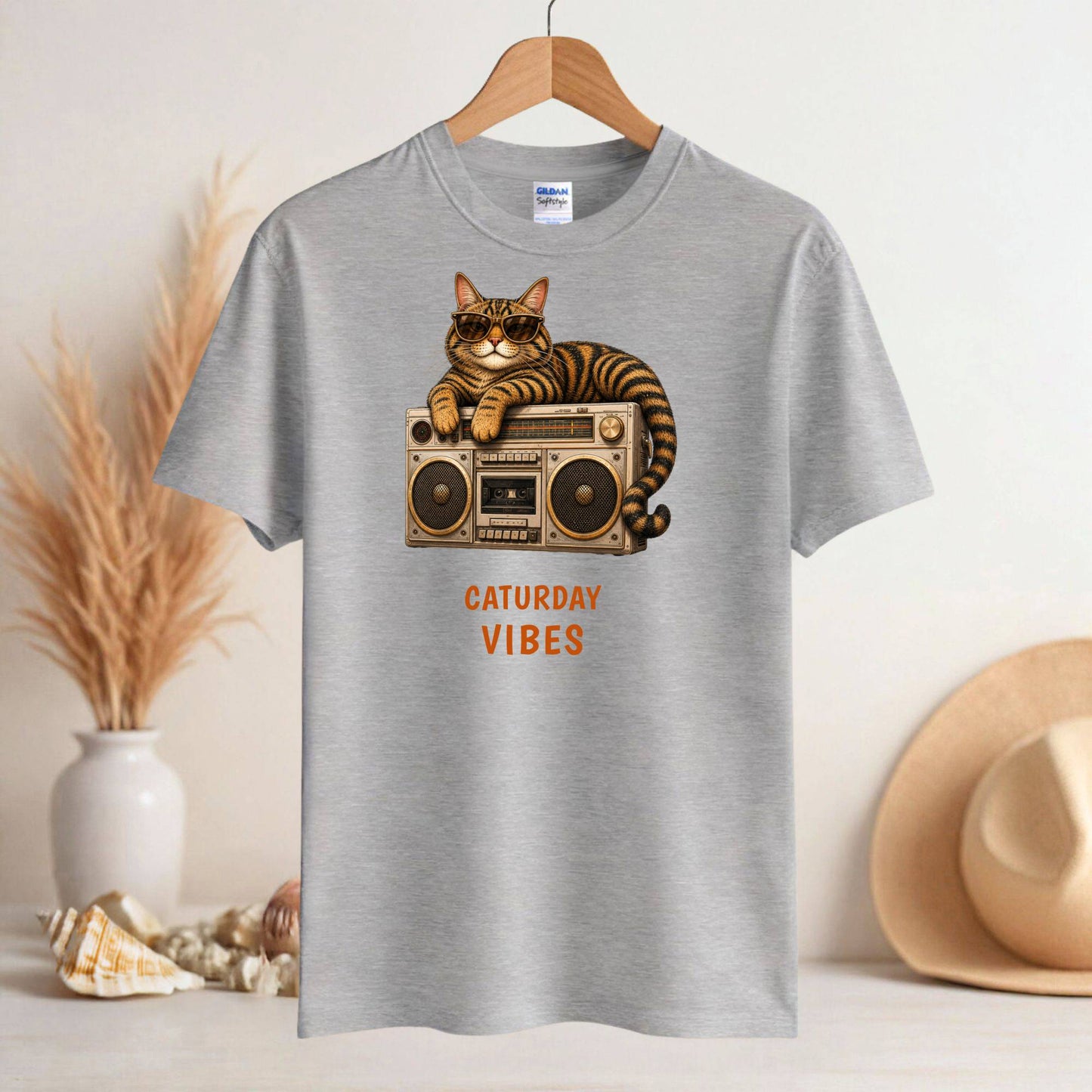 Caturday Vibes — Domestic Divas Cat Boombox Tee