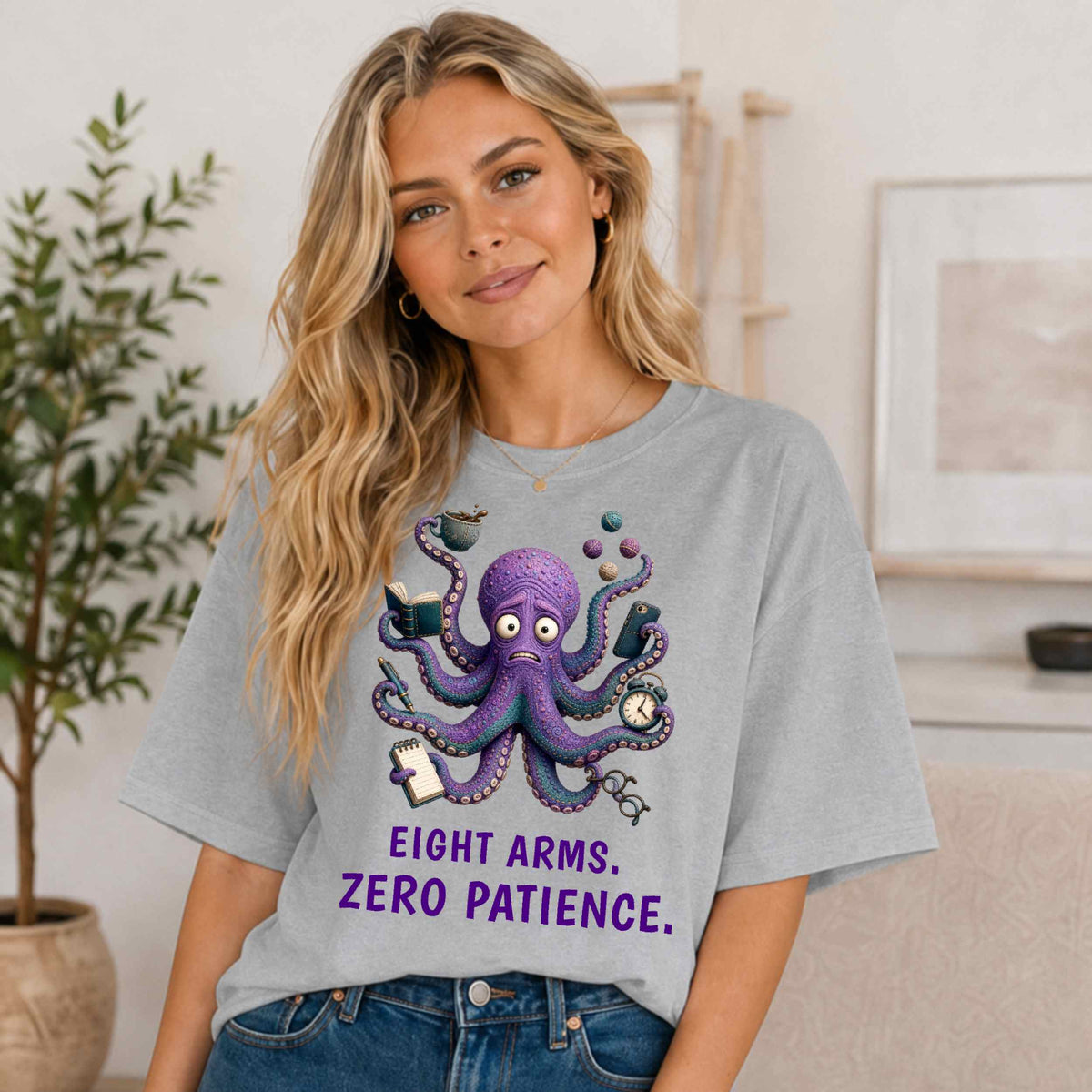 Eight Arms. Zero Patience. — Reef Rebels Octopus Tee