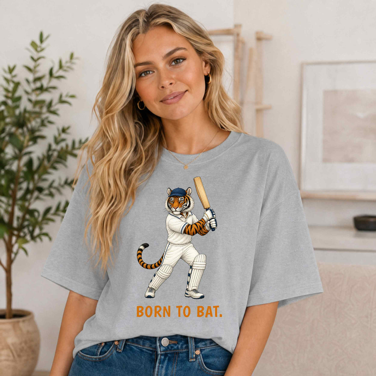 Born to Bat — Cricket Bengal Tiger Tee