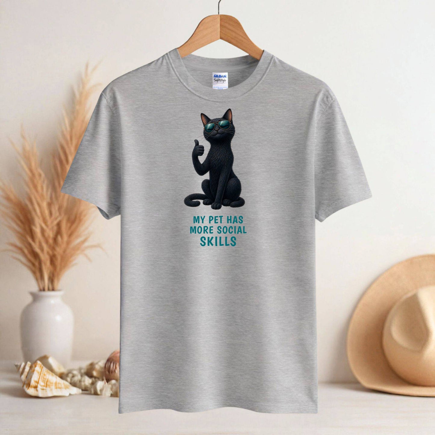 My Pet Has More Social Skills — Domestic Divas Black Cat Tee