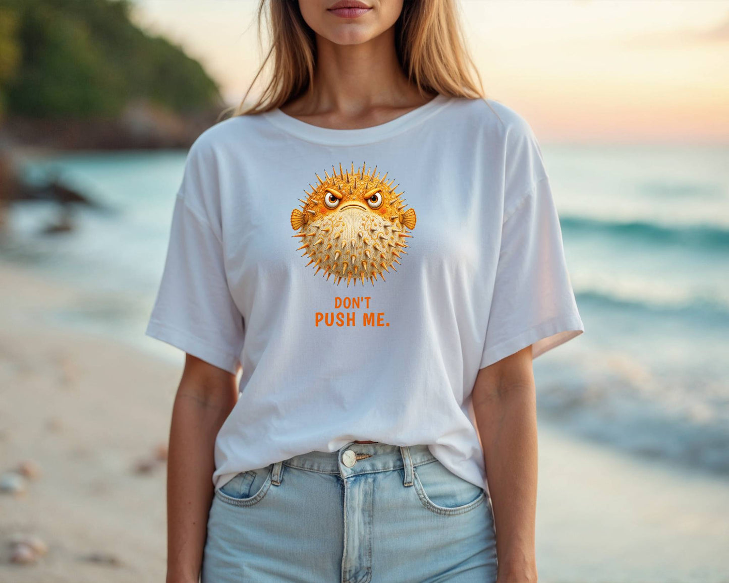 Don't Push Me — Reef Rebels Pufferfish Tee