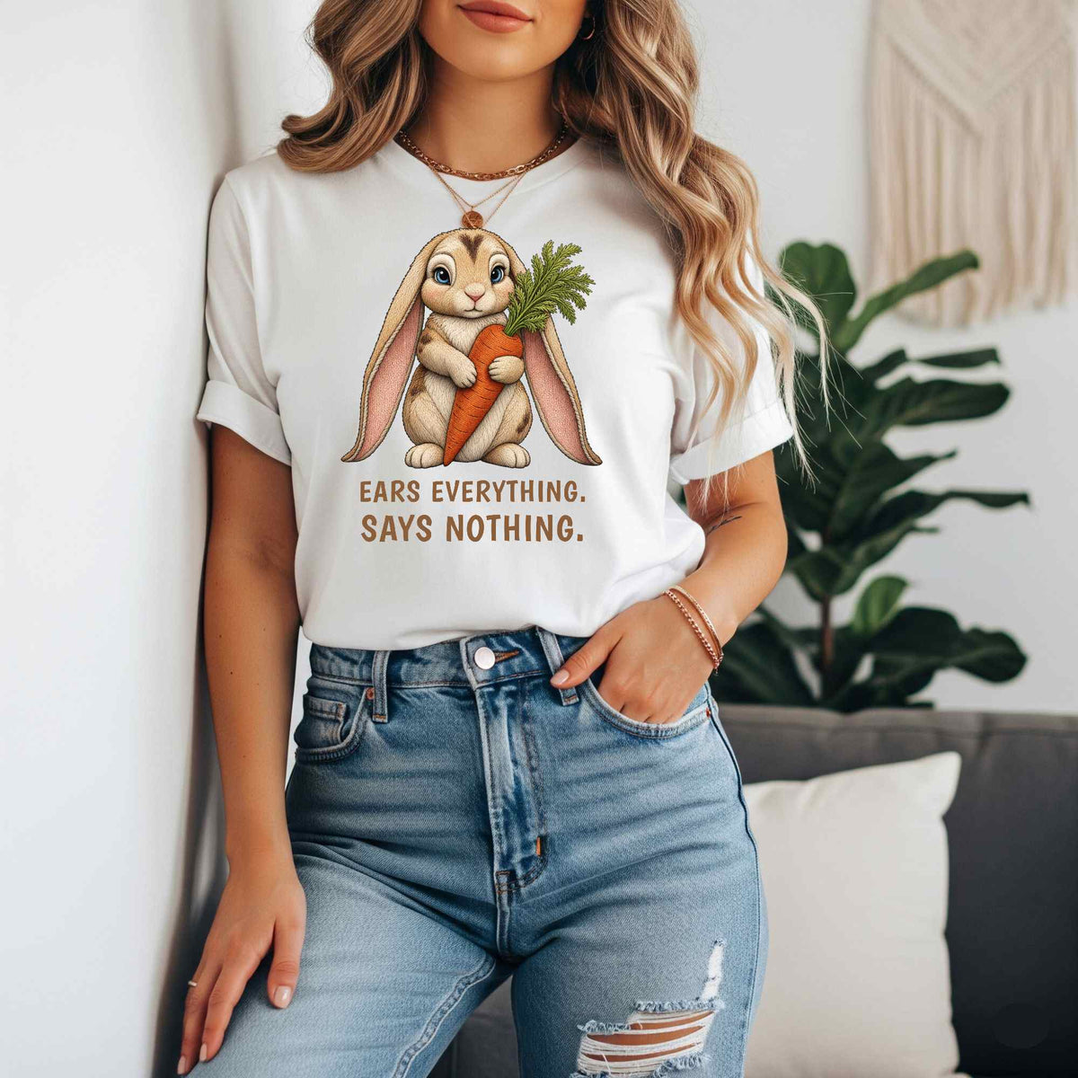 Ears Everything. Says Nothing. — Lop Rabbit Tee