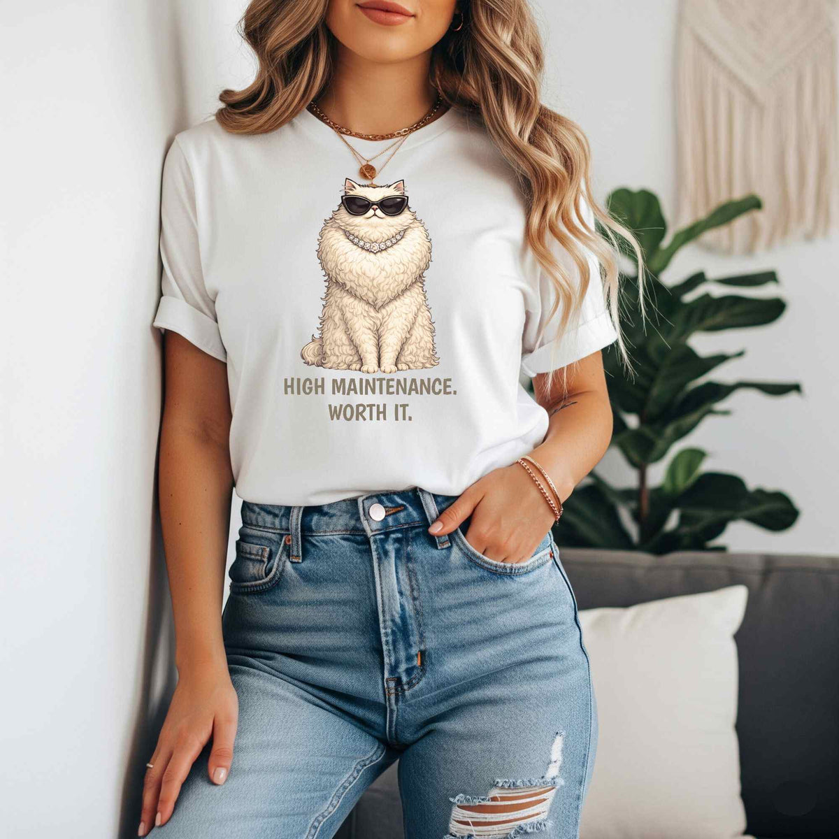 Persian Cat T-Shirt | Fashion Cat Tee | Wild & Kind Couture Creatures