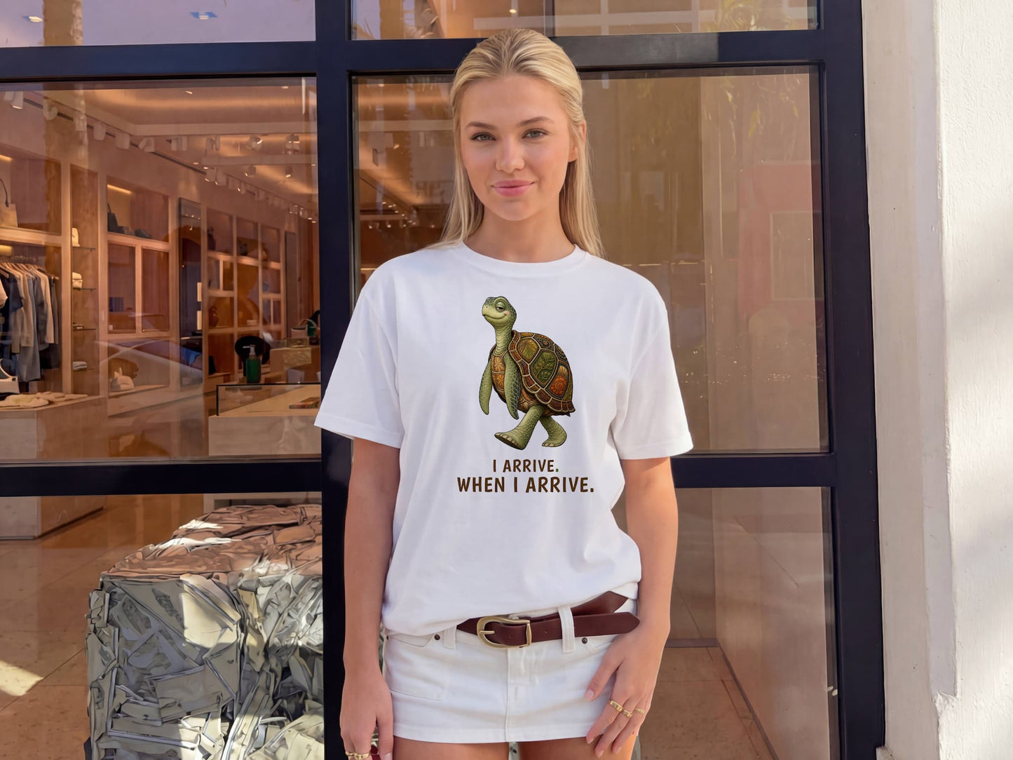 I Arrive When I Arrive — Sea Turtle Tee