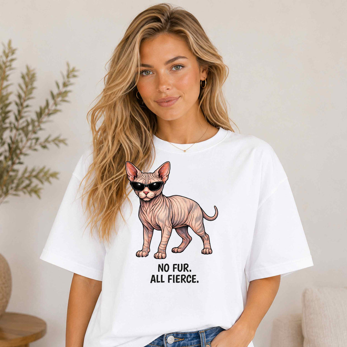 Sphynx Cat T-Shirt | Fashion Cat Tee | Wild & Kind Couture Creatures