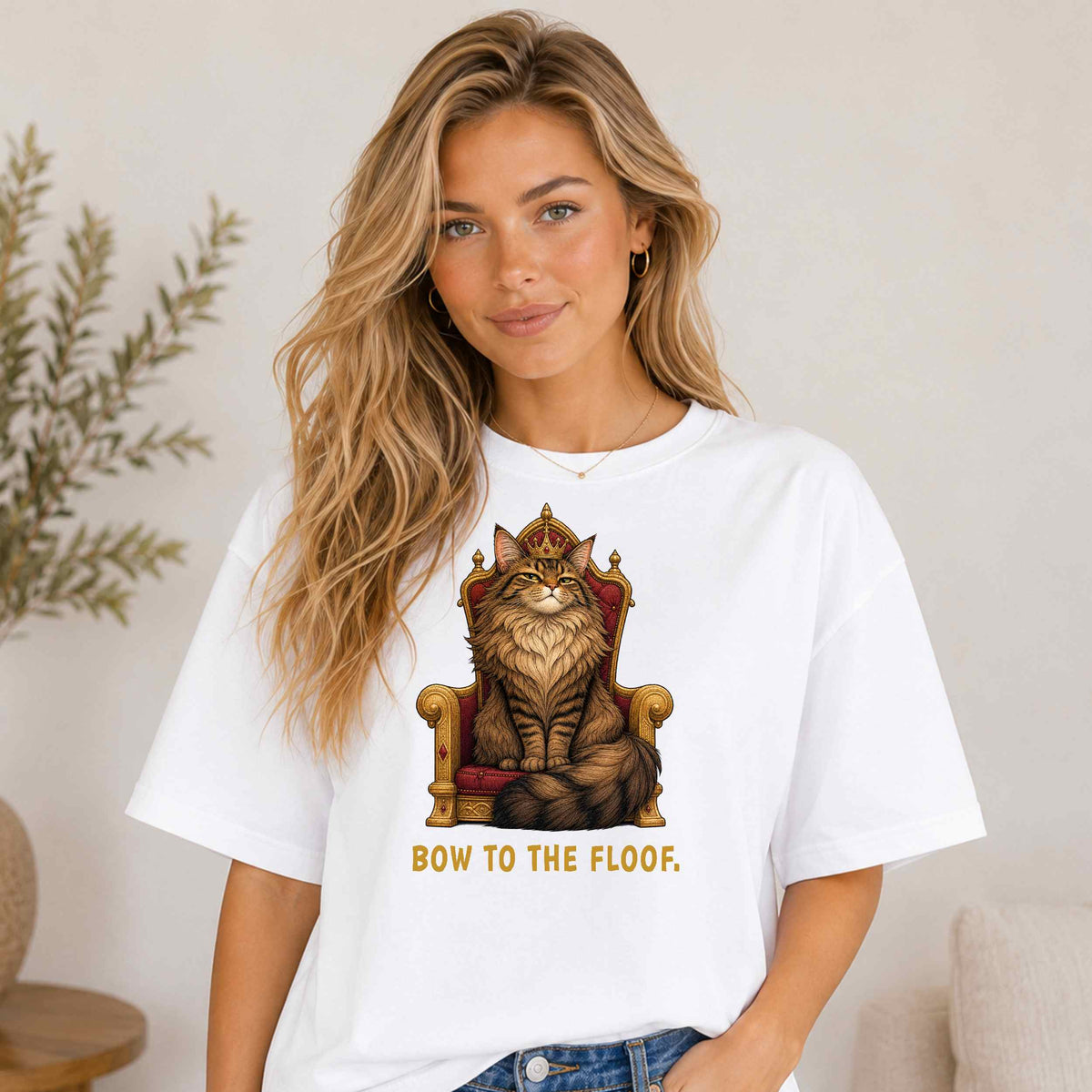 Bow to the Floof — Longhaired Cat Tee