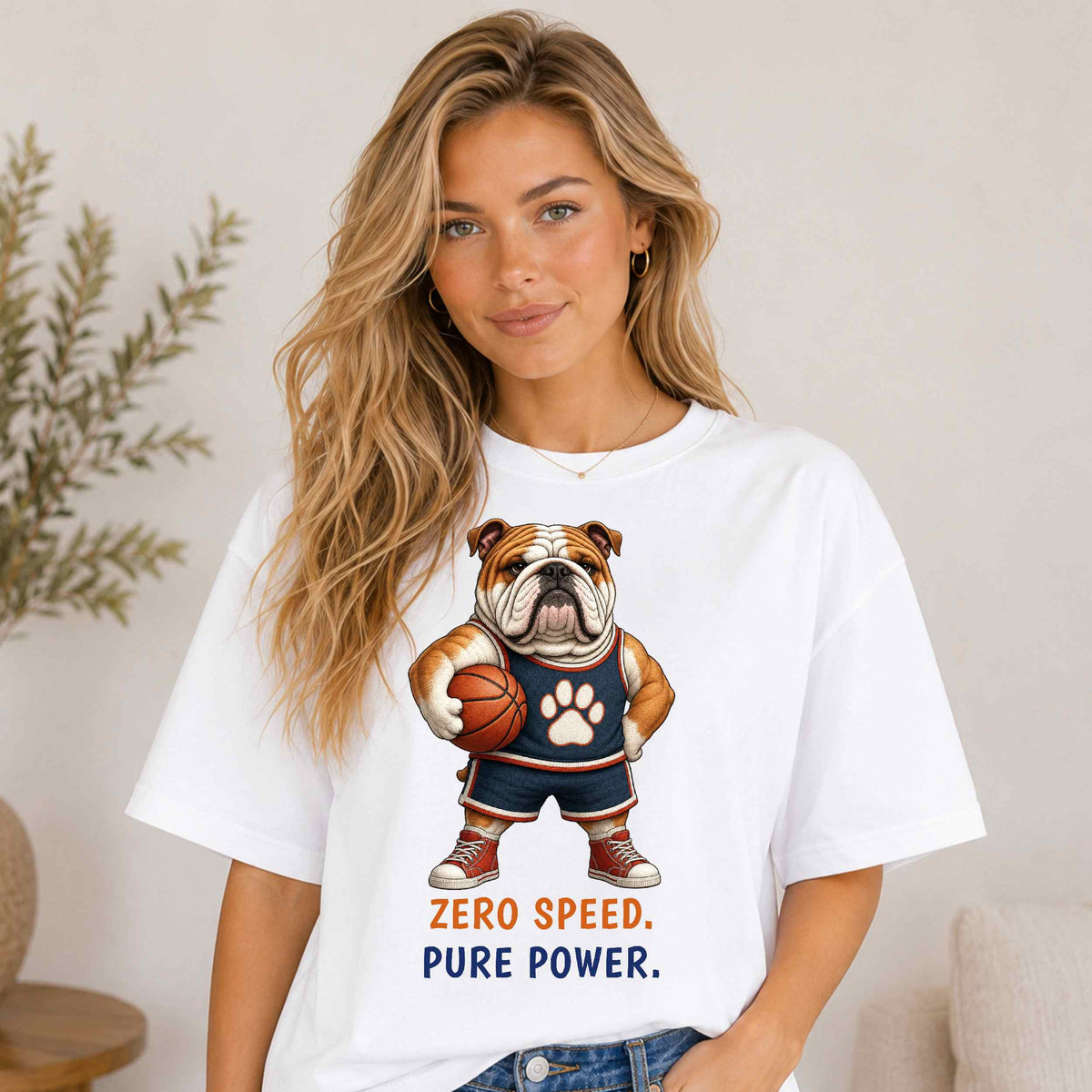 Zero Speed. Pure Power. — Basketball Bulldog Tee