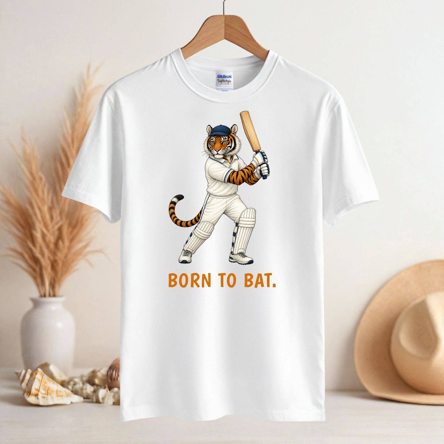 Born to Bat — Cricket Bengal Tiger Tee