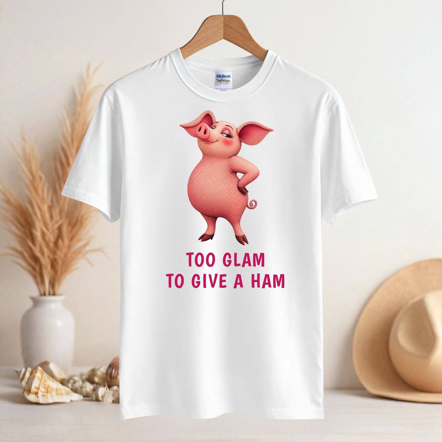 Too Glam to Give a Ham — Barnyard Baddies Pig Tee