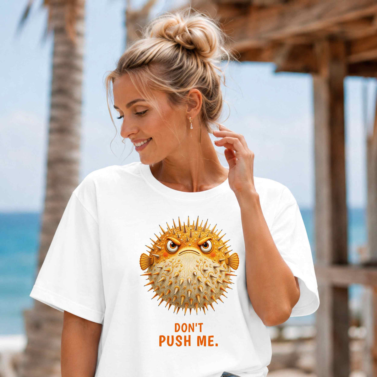 Don't Push Me — Reef Rebels Pufferfish Tee