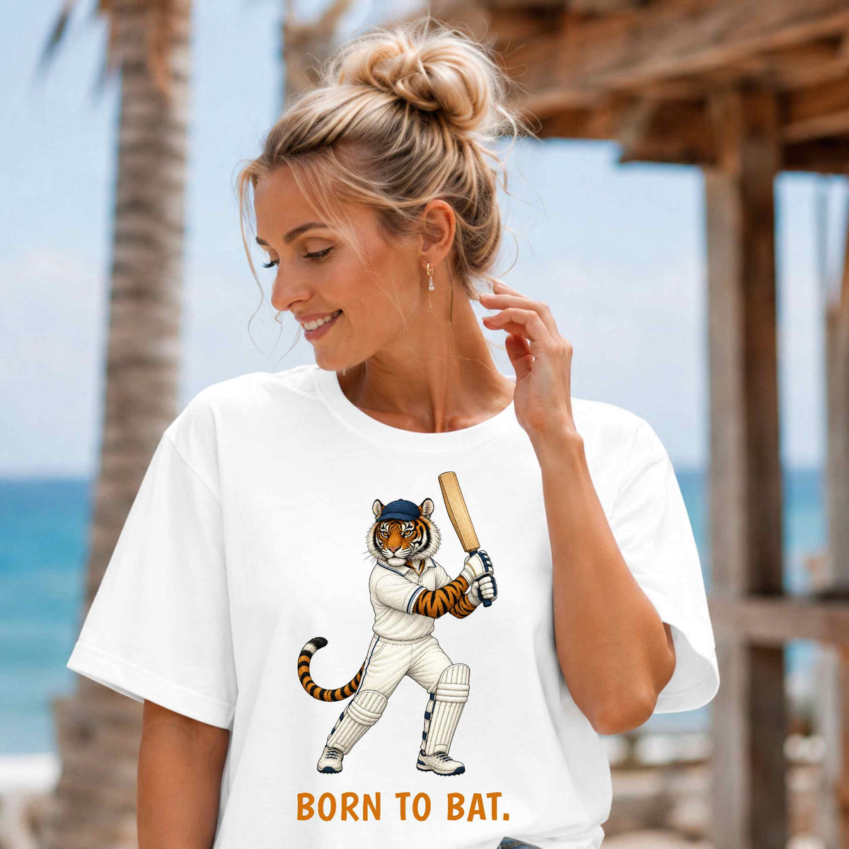 Born to Bat — Cricket Bengal Tiger Tee