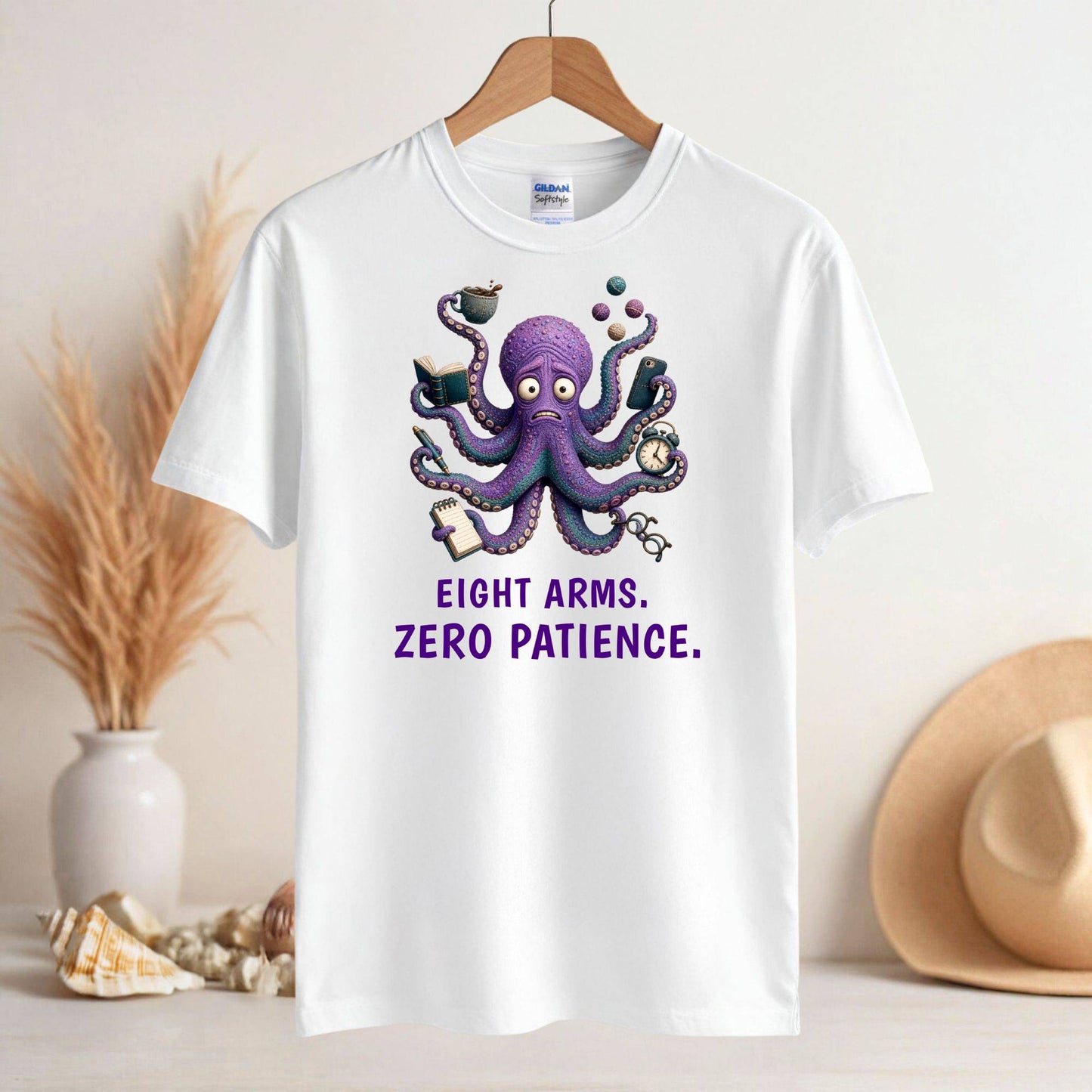 Eight Arms. Zero Patience. — Reef Rebels Octopus Tee