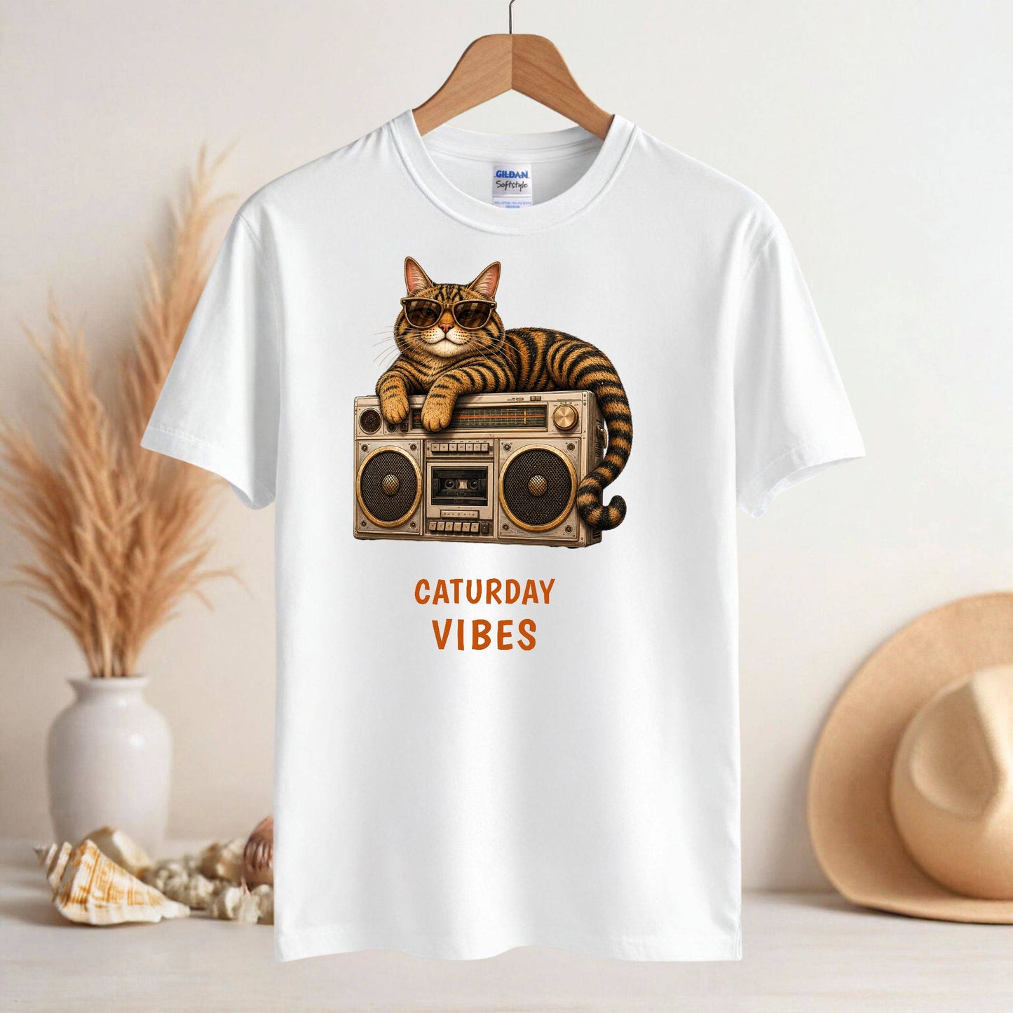 Caturday Vibes — Domestic Divas Cat Boombox Tee