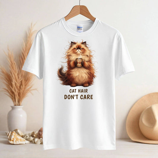 Cat Hair Don't Care — Domestic Divas Fluffy Cat Coffee Tee