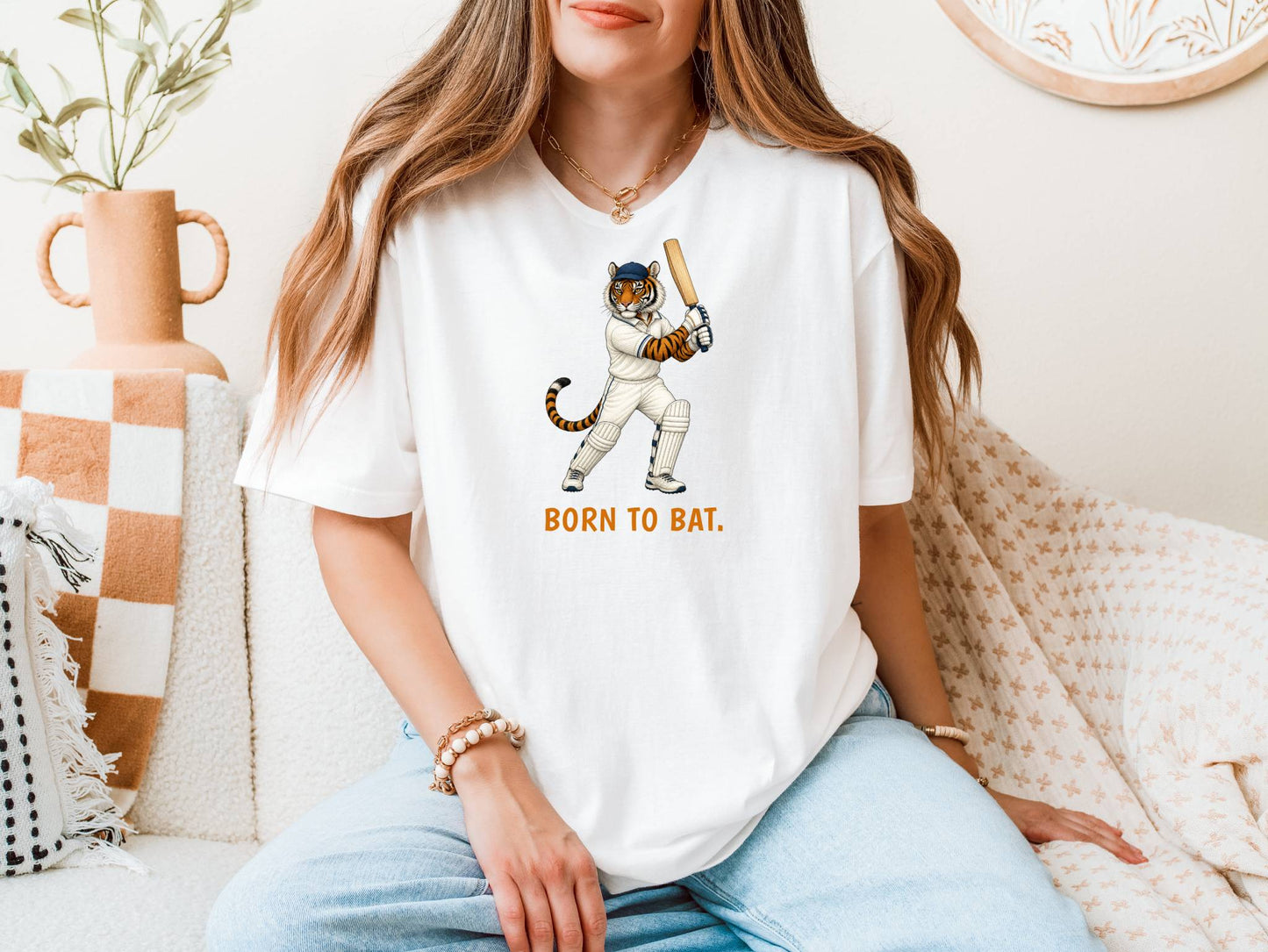 Born to Bat — Cricket Bengal Tiger Tee