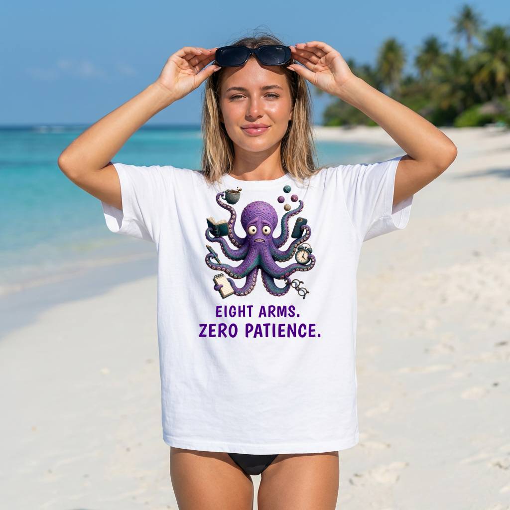 Eight Arms. Zero Patience. — Reef Rebels Octopus Tee