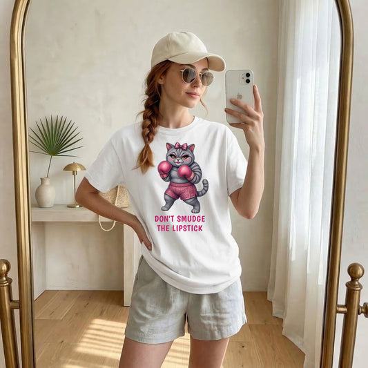 Don't Smudge the Lipstick — Boxing Cat Tee