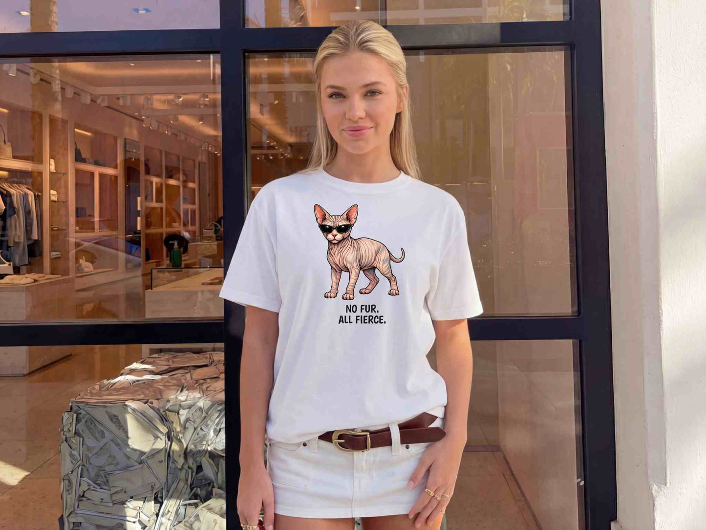 Sphynx Cat T-Shirt | Fashion Cat Tee | Wild & Kind Couture Creatures