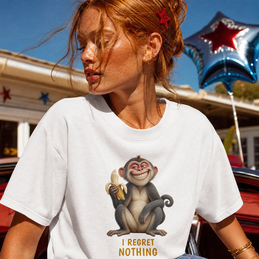 I Regret Nothing — Jungle Jokers Monkey Tee
