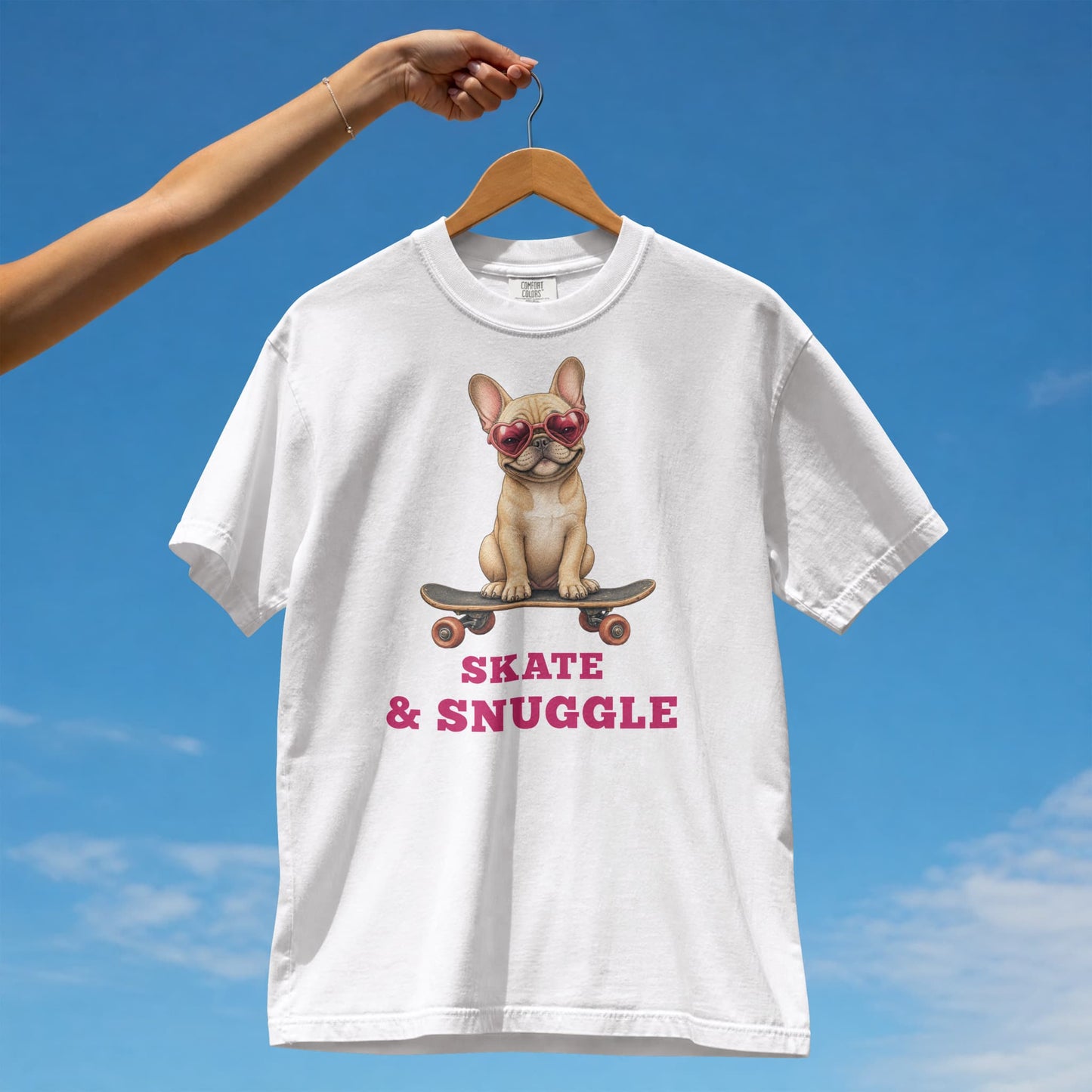Skate & Snuggle — Domestic Divas French Bulldog Tee