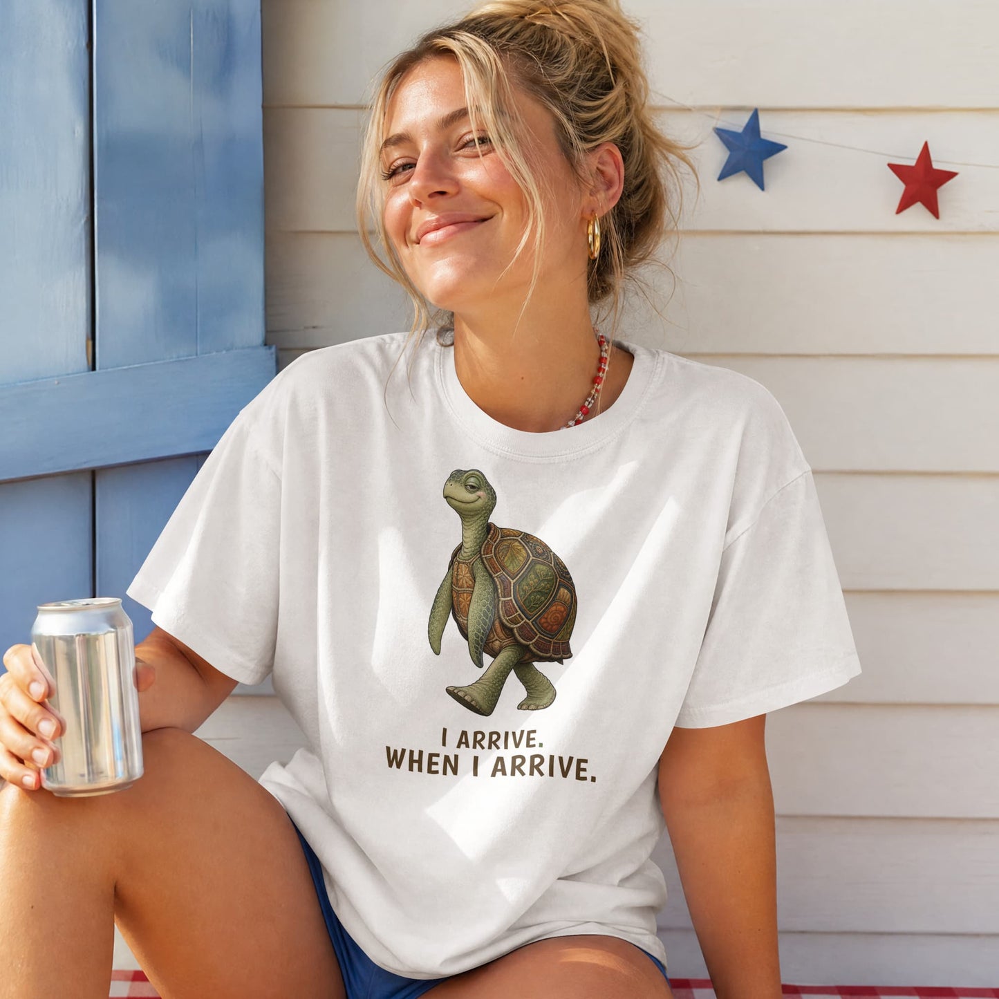I Arrive When I Arrive — Sea Turtle Tee
