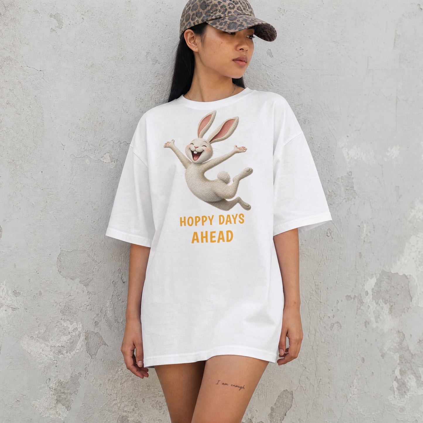 Hoppy Days Ahead — Domestic Divas Leaping Rabbit Tee