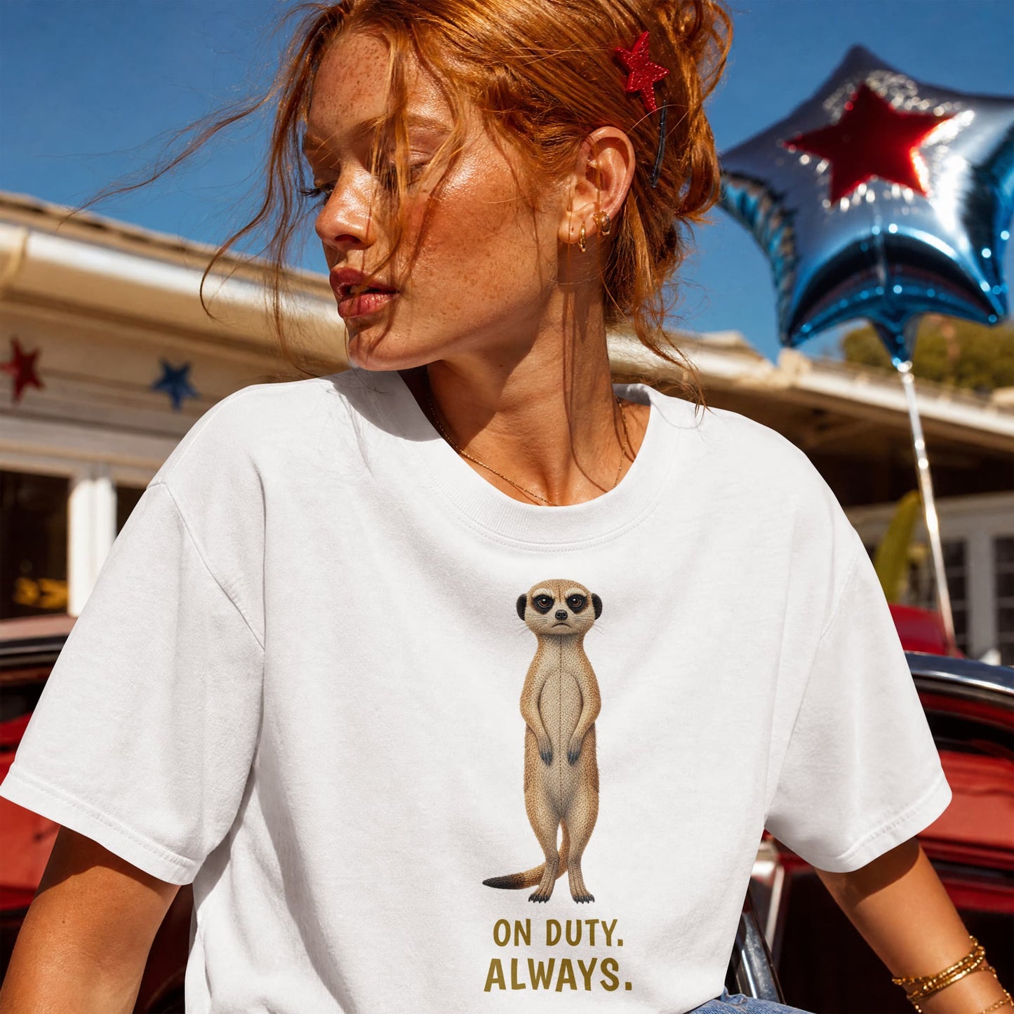 On Duty. Always. — Savannah Sass Meerkat Tee
