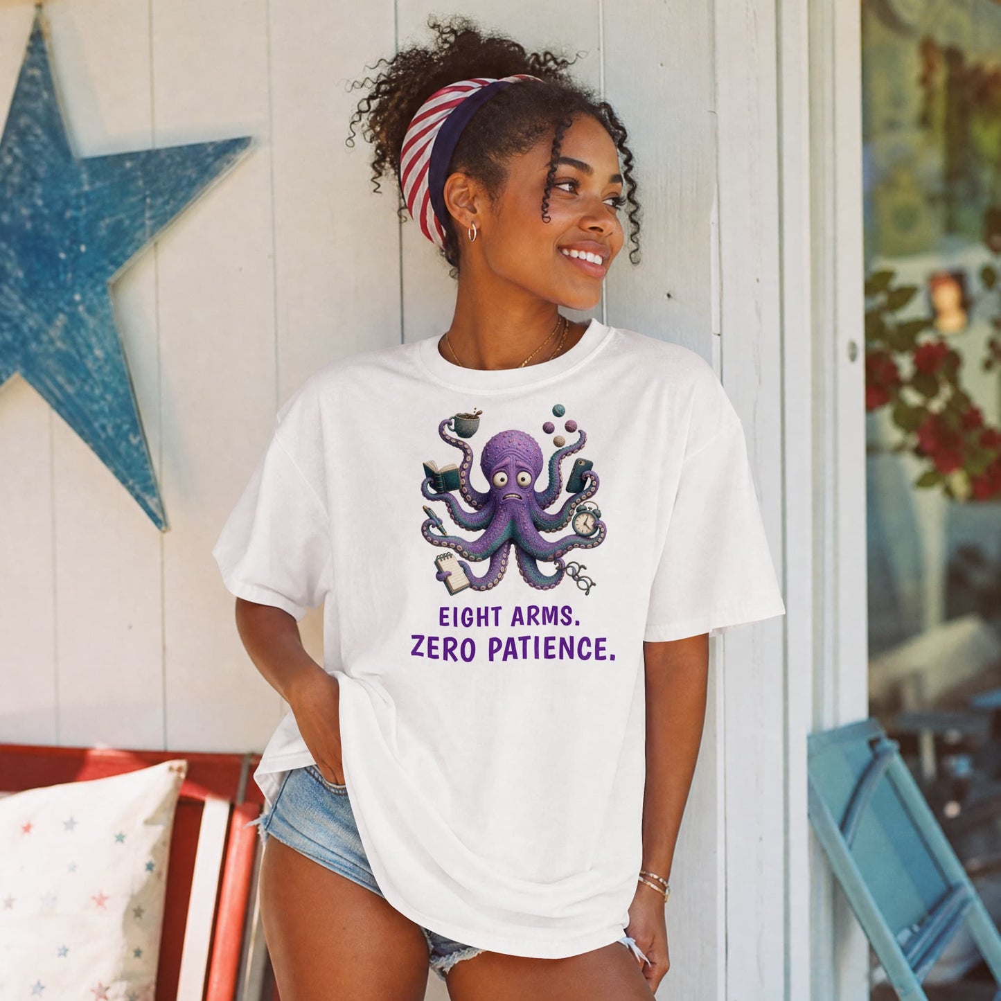 Eight Arms. Zero Patience. — Reef Rebels Octopus Tee