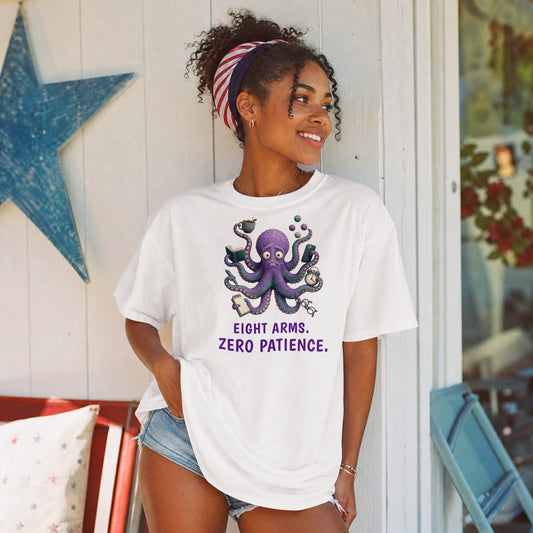 Eight Arms. Zero Patience. — Reef Rebels Octopus Tee