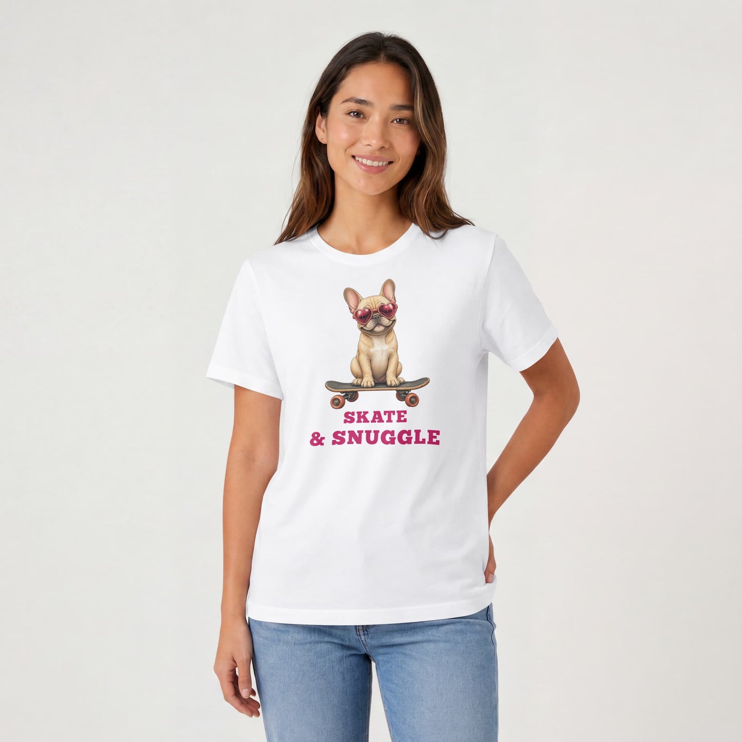 Skate & Snuggle — Domestic Divas French Bulldog Tee